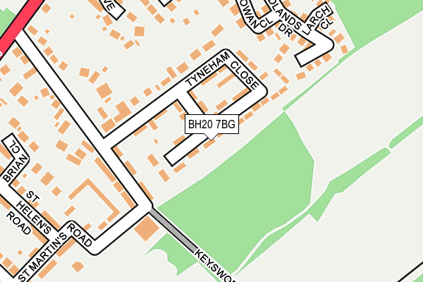 BH20 7BG map - OS OpenMap – Local (Ordnance Survey)