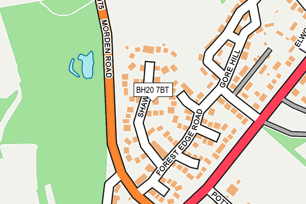 BH20 7BT map - OS OpenMap – Local (Ordnance Survey)