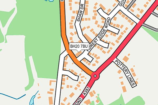 BH20 7BU map - OS OpenMap – Local (Ordnance Survey)