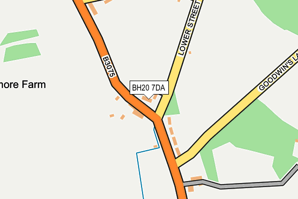 BH20 7DA map - OS OpenMap – Local (Ordnance Survey)