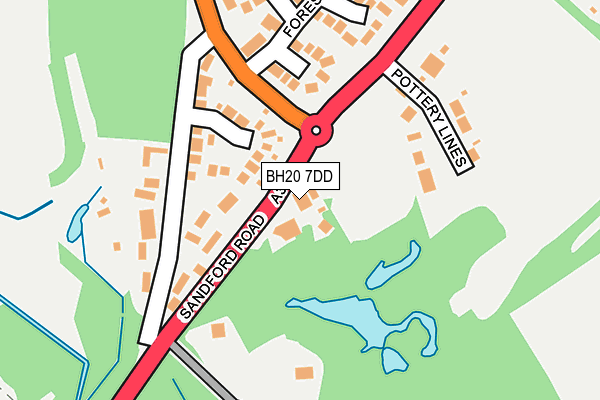 BH20 7DD map - OS OpenMap – Local (Ordnance Survey)