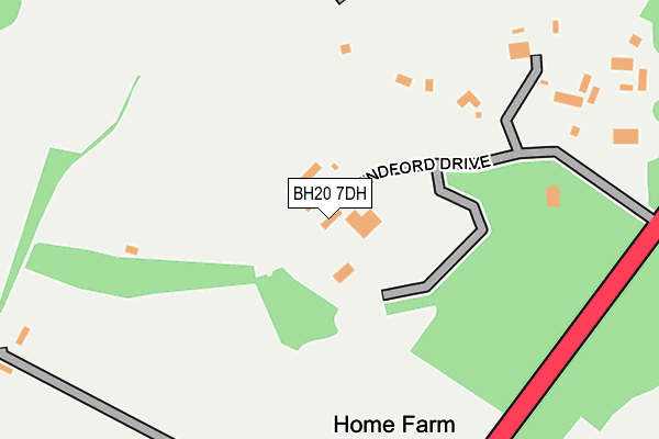 BH20 7DH map - OS OpenMap – Local (Ordnance Survey)