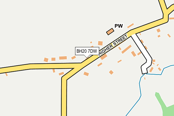 BH20 7DW map - OS OpenMap – Local (Ordnance Survey)