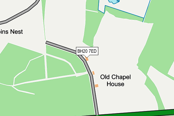 BH20 7ED map - OS OpenMap – Local (Ordnance Survey)