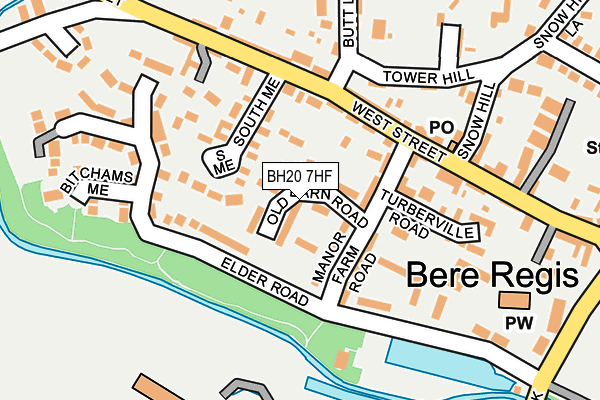 BH20 7HF map - OS OpenMap – Local (Ordnance Survey)