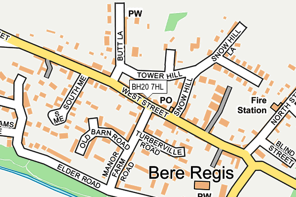 BH20 7HL map - OS OpenMap – Local (Ordnance Survey)