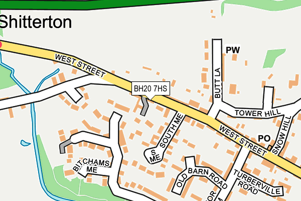 BH20 7HS map - OS OpenMap – Local (Ordnance Survey)
