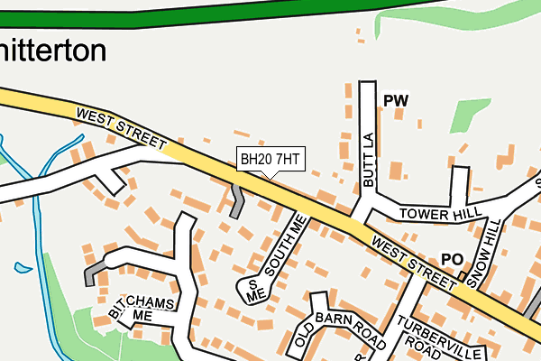 BH20 7HT map - OS OpenMap – Local (Ordnance Survey)