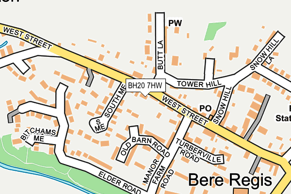 BH20 7HW map - OS OpenMap – Local (Ordnance Survey)