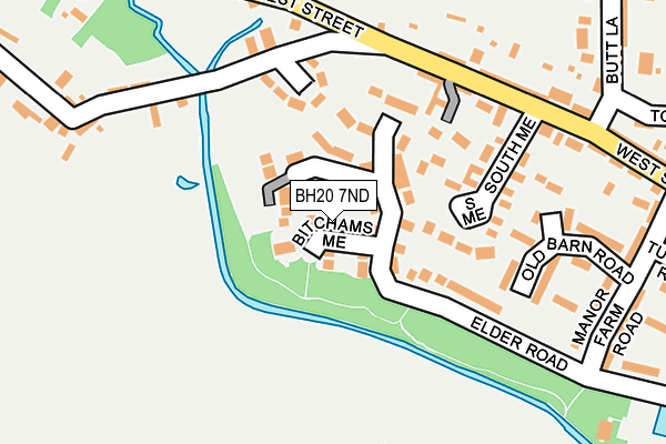 BH20 7ND map - OS OpenMap – Local (Ordnance Survey)