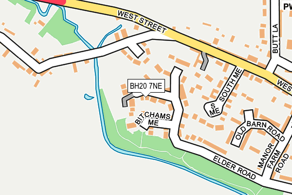 BH20 7NE map - OS OpenMap – Local (Ordnance Survey)