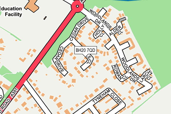 BH20 7QD map - OS OpenMap – Local (Ordnance Survey)