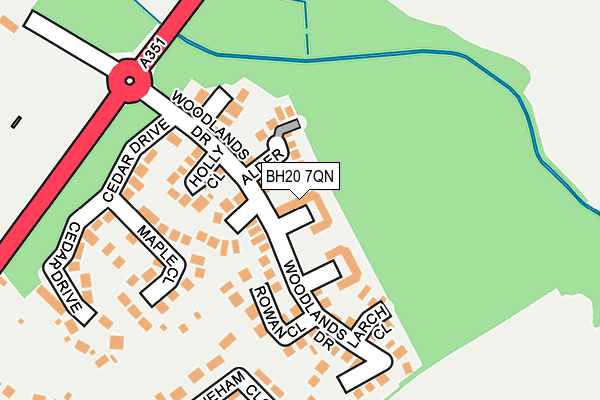 BH20 7QN map - OS OpenMap – Local (Ordnance Survey)
