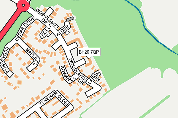 BH20 7QP map - OS OpenMap – Local (Ordnance Survey)