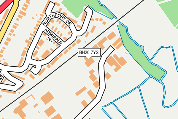 BH20 7YS map - OS OpenMap – Local (Ordnance Survey)