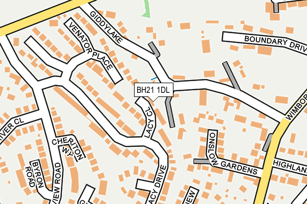 BH21 1DL map - OS OpenMap – Local (Ordnance Survey)