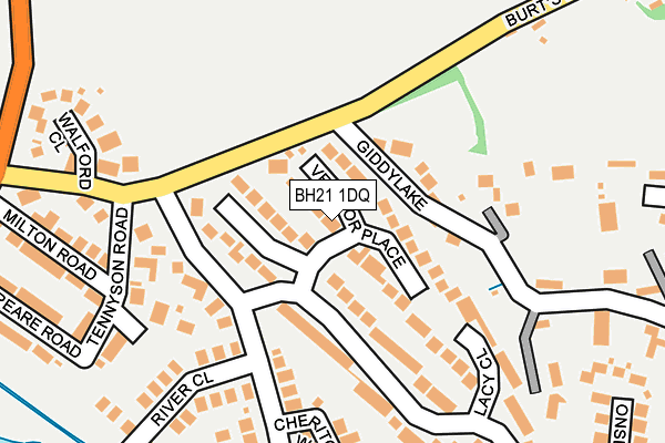 BH21 1DQ map - OS OpenMap – Local (Ordnance Survey)