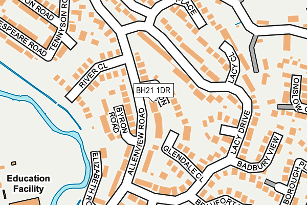 BH21 1DR map - OS OpenMap – Local (Ordnance Survey)
