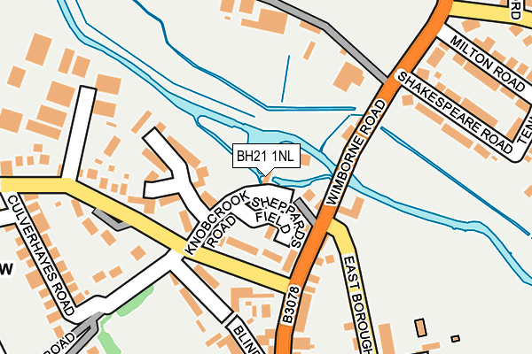 BH21 1NL map - OS OpenMap – Local (Ordnance Survey)