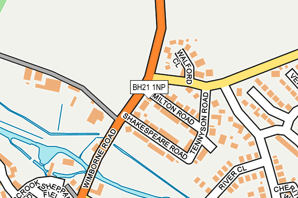 BH21 1NP map - OS OpenMap – Local (Ordnance Survey)