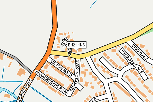 BH21 1NS map - OS OpenMap – Local (Ordnance Survey)