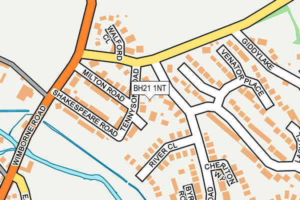 BH21 1NT map - OS OpenMap – Local (Ordnance Survey)