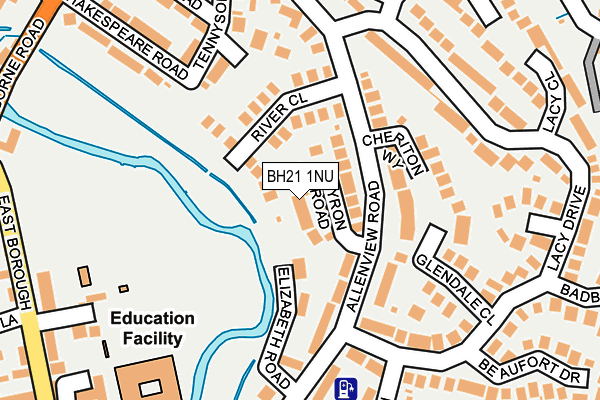 BH21 1NU map - OS OpenMap – Local (Ordnance Survey)