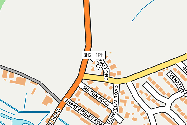 BH21 1PH map - OS OpenMap – Local (Ordnance Survey)