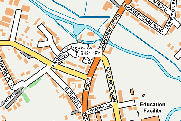 BH21 1PY map - OS OpenMap – Local (Ordnance Survey)