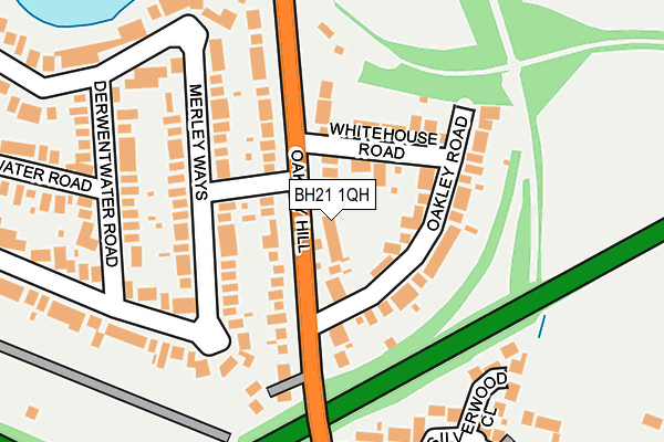 BH21 1QH map - OS OpenMap – Local (Ordnance Survey)