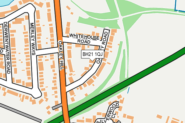 BH21 1QJ map - OS OpenMap – Local (Ordnance Survey)