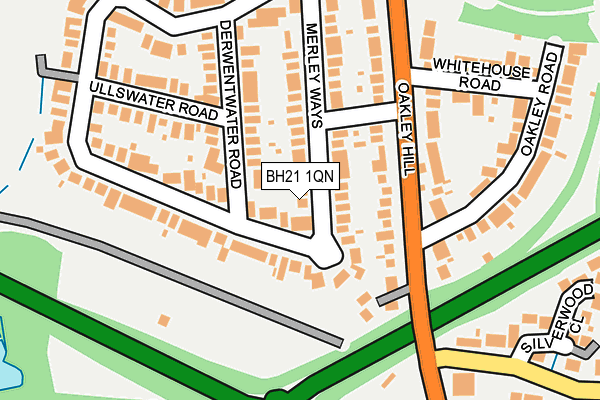 BH21 1QN map - OS OpenMap – Local (Ordnance Survey)