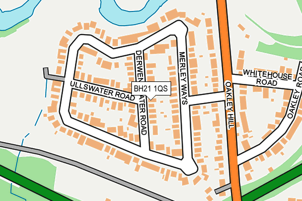 BH21 1QS map - OS OpenMap – Local (Ordnance Survey)
