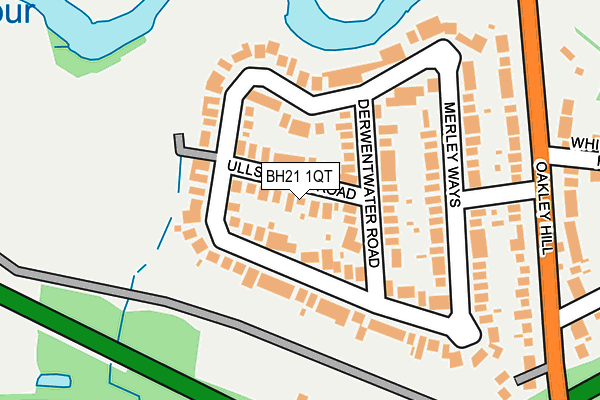 BH21 1QT map - OS OpenMap – Local (Ordnance Survey)