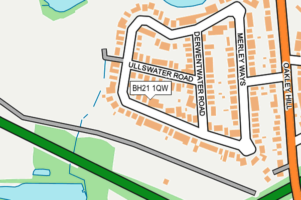 BH21 1QW map - OS OpenMap – Local (Ordnance Survey)