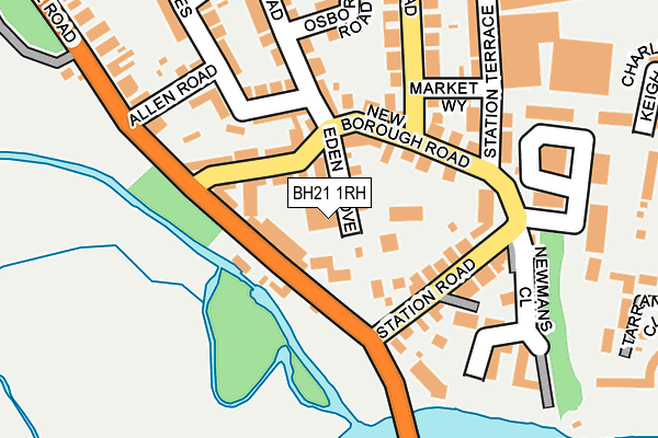BH21 1RH map - OS OpenMap – Local (Ordnance Survey)