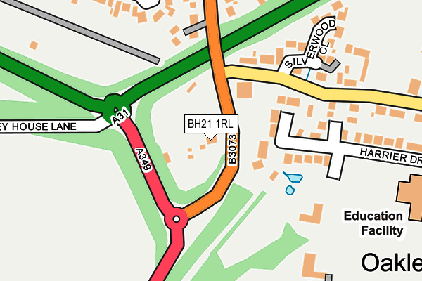 BH21 1RL map - OS OpenMap – Local (Ordnance Survey)