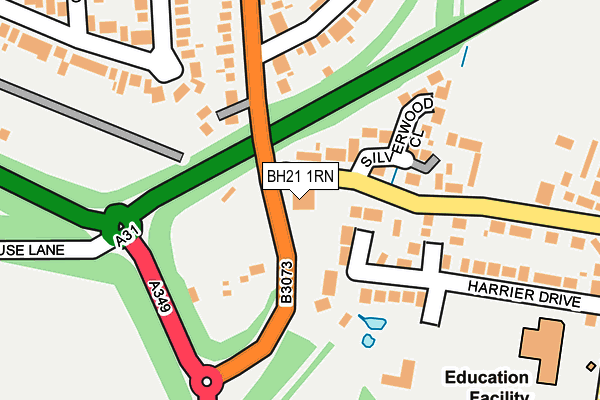 BH21 1RN map - OS OpenMap – Local (Ordnance Survey)
