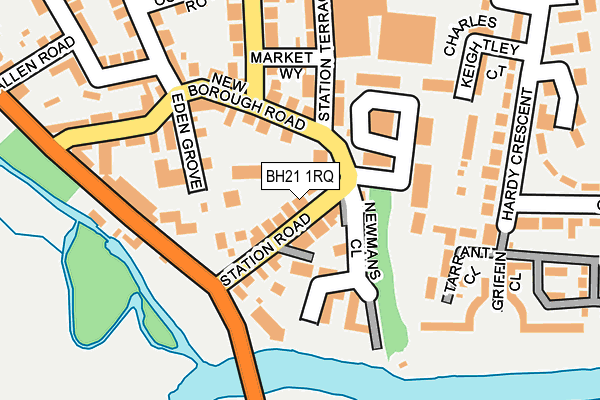 BH21 1RQ map - OS OpenMap – Local (Ordnance Survey)