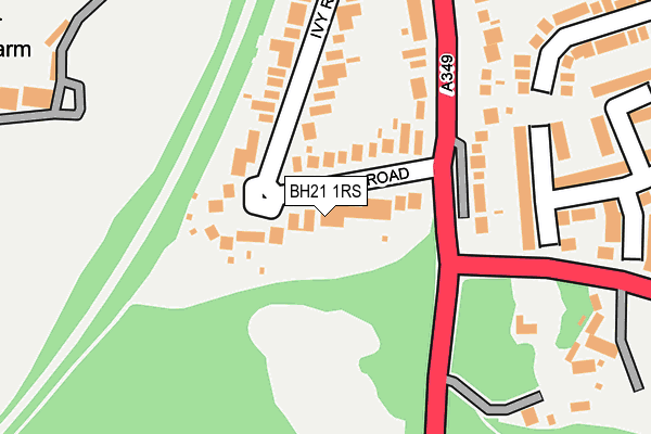 BH21 1RS map - OS OpenMap – Local (Ordnance Survey)