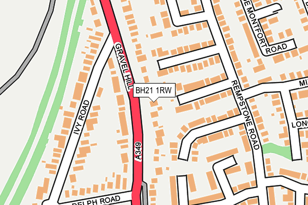 BH21 1RW map - OS OpenMap – Local (Ordnance Survey)