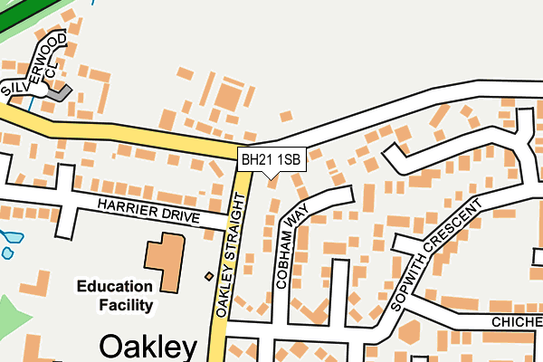 BH21 1SB map - OS OpenMap – Local (Ordnance Survey)