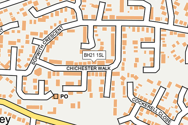 BH21 1SL map - OS OpenMap – Local (Ordnance Survey)