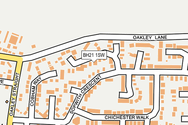 BH21 1SW map - OS OpenMap – Local (Ordnance Survey)