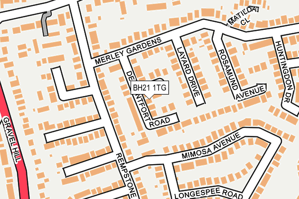 BH21 1TG map - OS OpenMap – Local (Ordnance Survey)