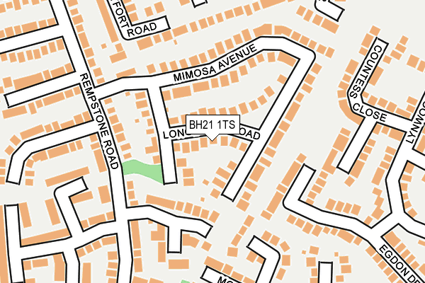 BH21 1TS map - OS OpenMap – Local (Ordnance Survey)