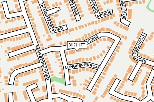 BH21 1TT map - OS OpenMap – Local (Ordnance Survey)