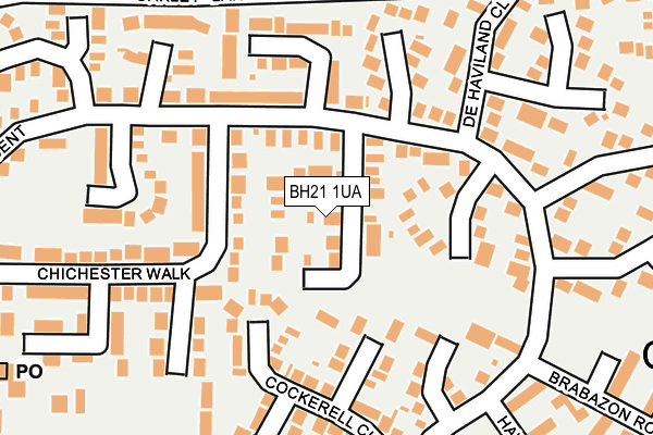 BH21 1UA map - OS OpenMap – Local (Ordnance Survey)