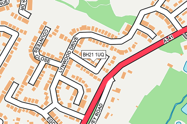 BH21 1UQ map - OS OpenMap – Local (Ordnance Survey)