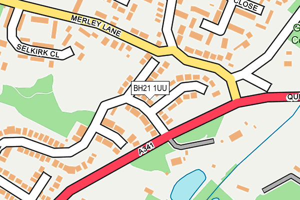 BH21 1UU map - OS OpenMap – Local (Ordnance Survey)